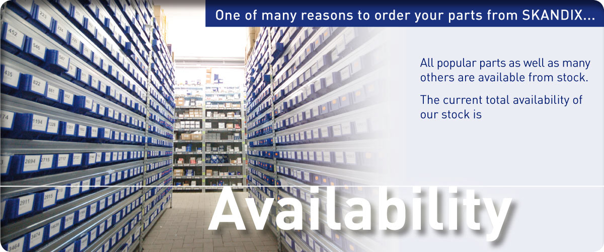 One of many reasons to order your parts from SKANDIX ... Availability